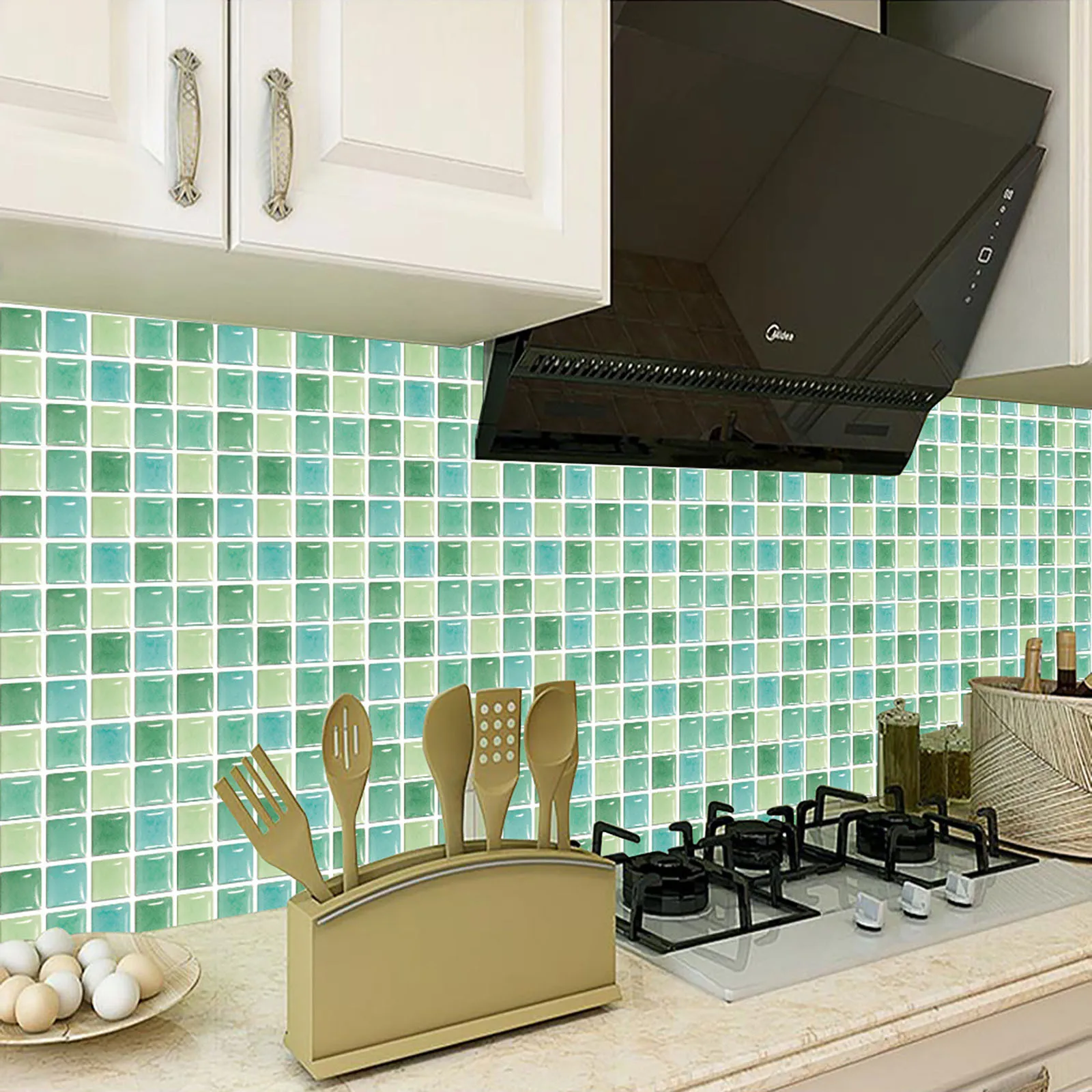 10pcs 3d Crystal Tile Stickers For Kitchen Bathroom Diy Waterproof Self-adhesive Wall Wallpaper Decoration Sticker #4 | Дом и сад