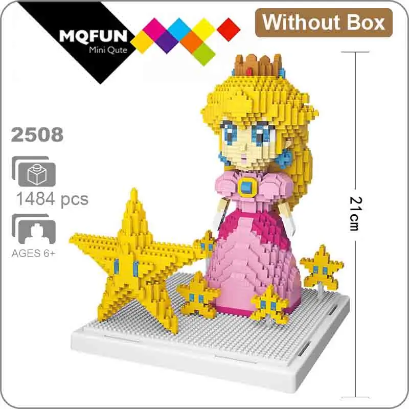 2508 Without Box LNO, аниме, японская игра, Супер Марио, Луиджи, Йоши, монстр, пожарная пчела, Марио, сделай сам, фигурки, мини-конструктор, алмазная мини-игрушка - Цвет: 2508 Without Box