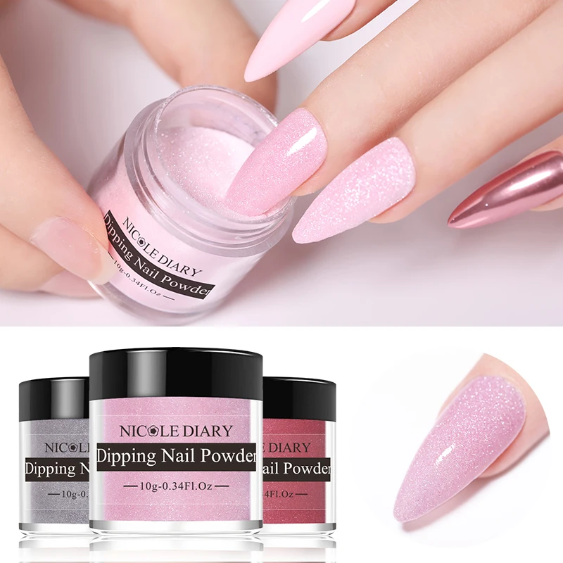 Николь Дневник 10 г сверкающий окунающий порошок для ногтей блеск без лампы