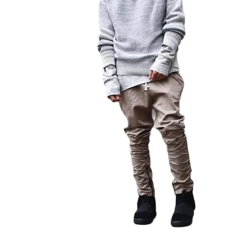 

Hot! Men casual hip hop side zipper jogger pants sweatpants mens elastic harem pants punk hiphop joggers pantalon homme