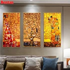 Алмазная 5D Вышивка Древо жизни Густава Климта, алмазная живопись сделай сам, вышивка крестиком для гостиной, прихожей, украшение для дома, бесплатная доставка