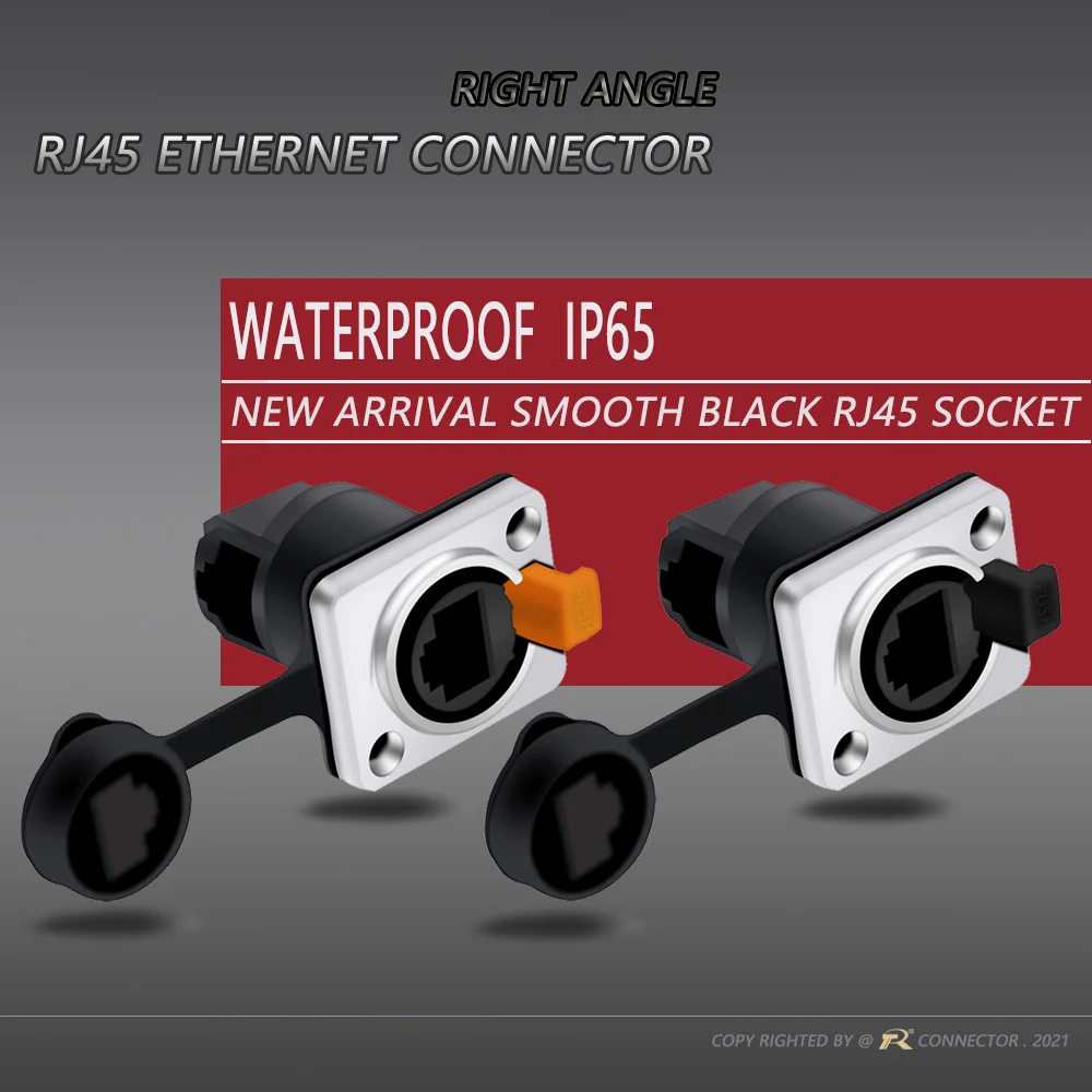1 шт. водонепроницаемый коннектор PRJ45 прямоугольный и прямой гнездовой разъем для
