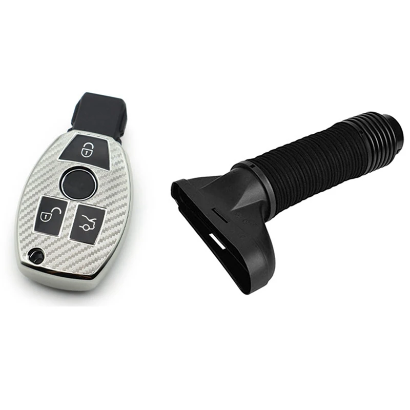 

Car Air Intake Tube Hose with Car Key Case Fob for Mercedes-Benz W204 C250 M271 12-15,A B C E S G M V Class GLK CLA GLE