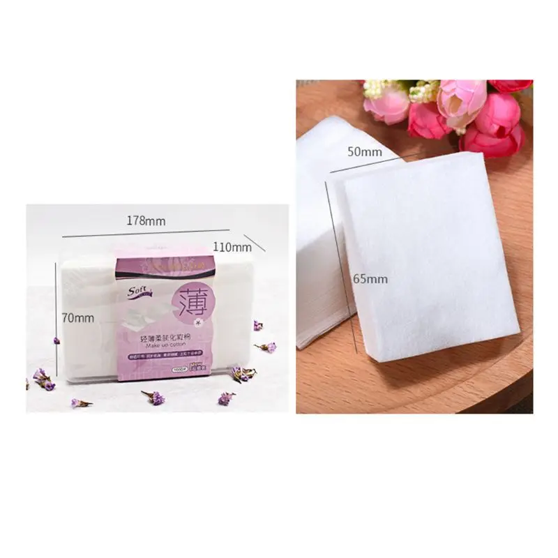 

1000 Pcs/Set Cotton Cushion Makeup Remover Pad Thin Soft Cleaning Toning Facial Cosmetic Nail Beauty Polish Skin Care Wipes No