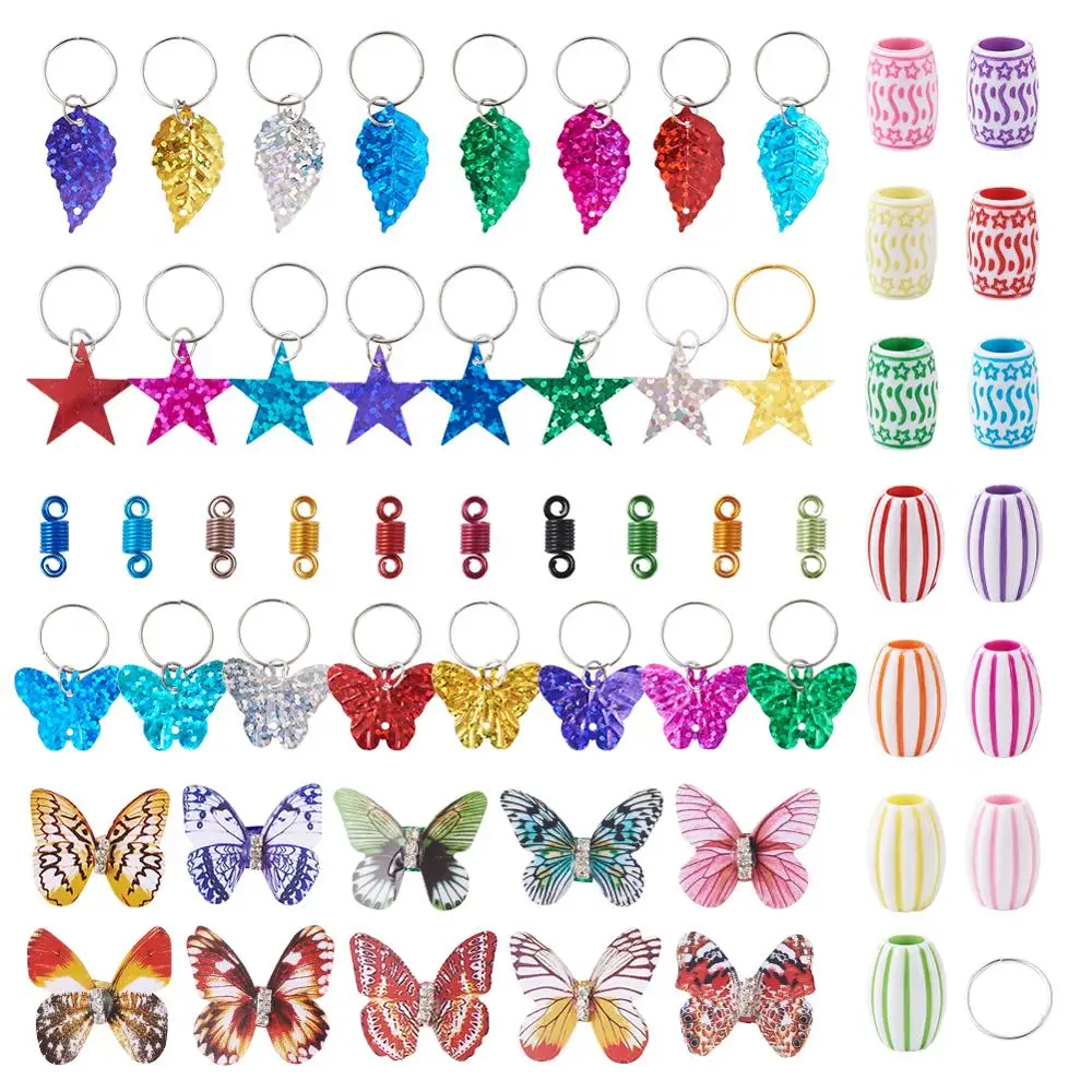 Набор аксессуаров для волос сделай сам комплект из бусин катушки манжет бабочки