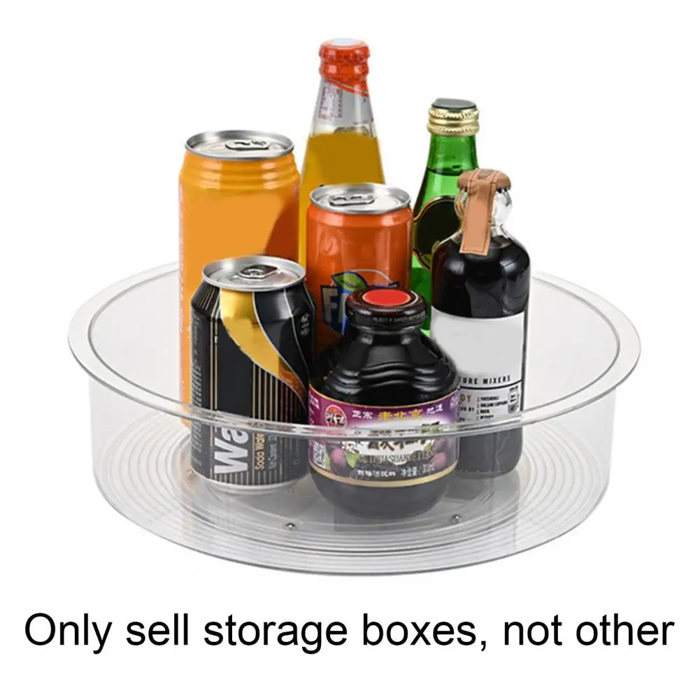 

1PCS Storage Box Lightweight Large Capacity Simple Rotating Storage Box Organizer Spice Jar Food Snack Tray for Kitchen