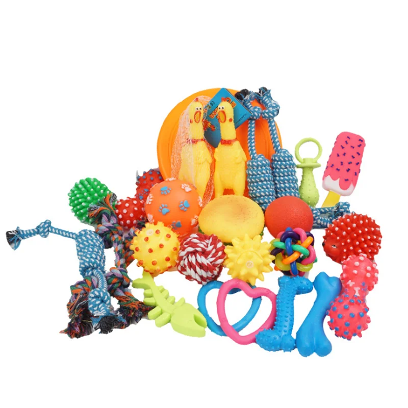 Игрушка для собаки в форме шарика цветное резиновое покрытые со звоночком ПЭТ