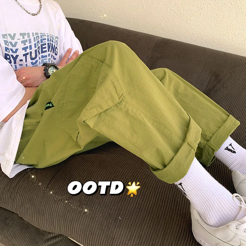 

Мужские брюки-карго, летние свободные повседневные штаны 2021 в стиле хип-хоп, Мужские штаны для бега, тренировочные штаны, большие размеры, ул...