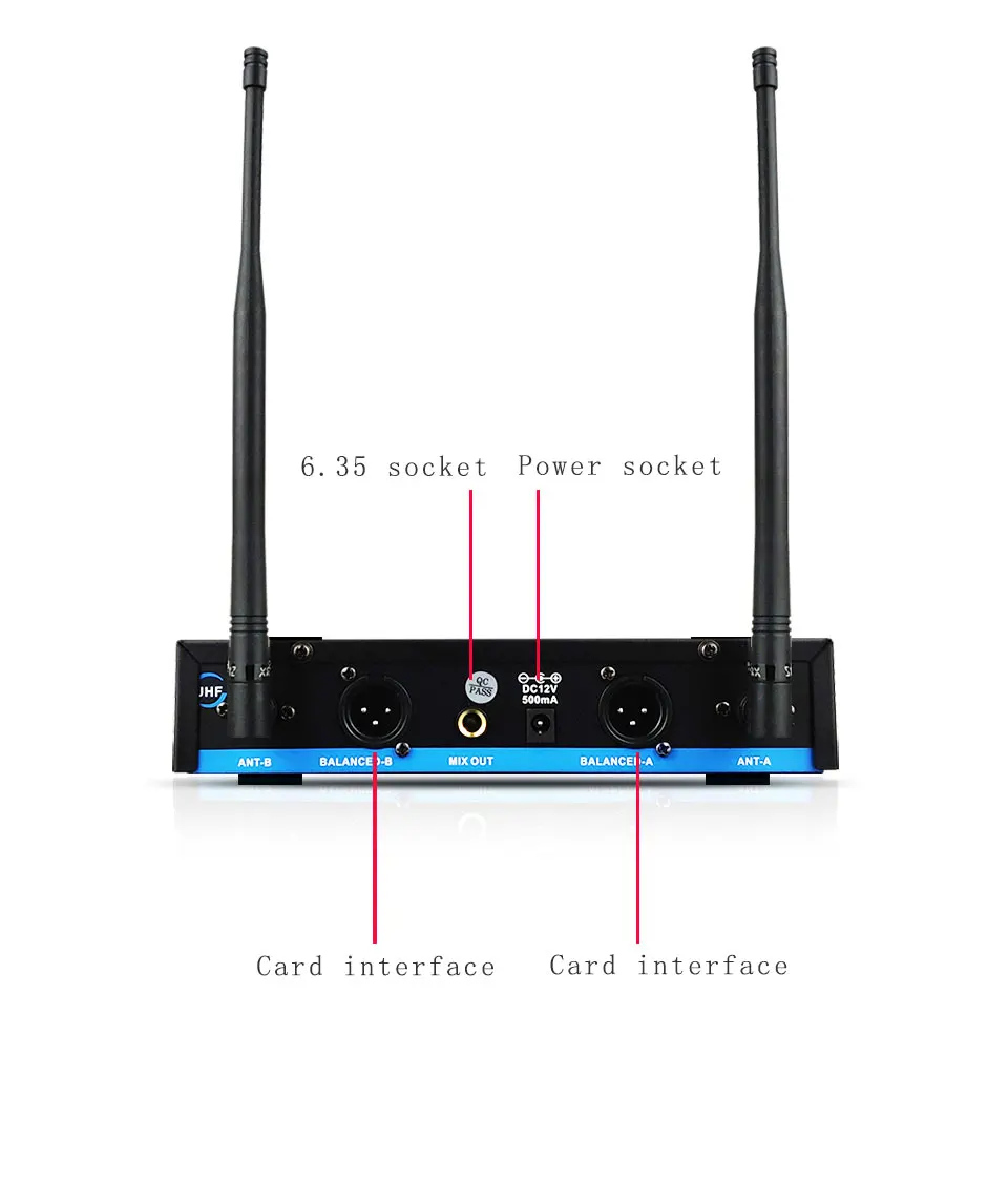 NTBD Hip Hop Home KTV Party Stage Performance Wedding UHF SKM8 Professional Dual Wireless Microphone System 2 Channel 2 handheld