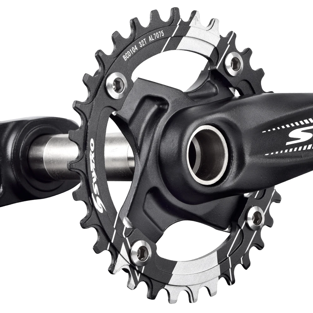 SWTXO MTB Crankset 104BCD Crown 170mm Cranks 32/34/36/38/40/42/44/46/48/50/52T Sprocket with Bottom Bracket Mountain Bicycle | Спорт и