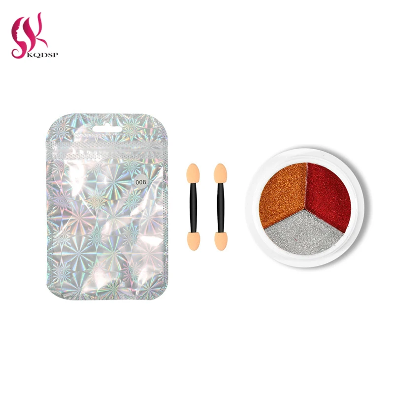 

Three-Color Solid Magic Mirror Powder DIY Glitter Nail Art Super Brigh Japanese Aurora Manicure Tool 3D Titanium Gold Decoration
