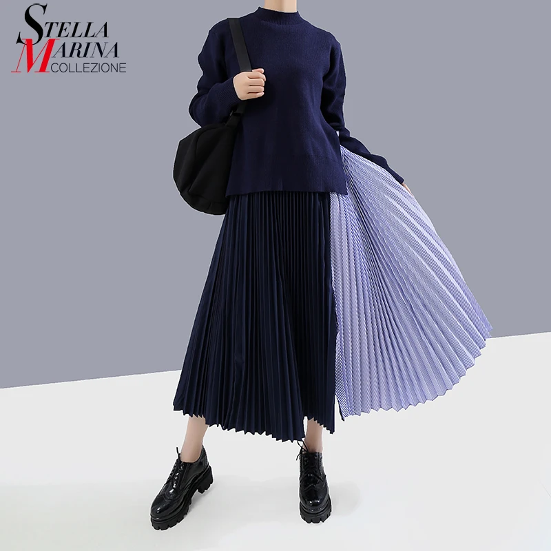 * Новинка 2019 комплект из двух предметов женское осеннее длинное синее