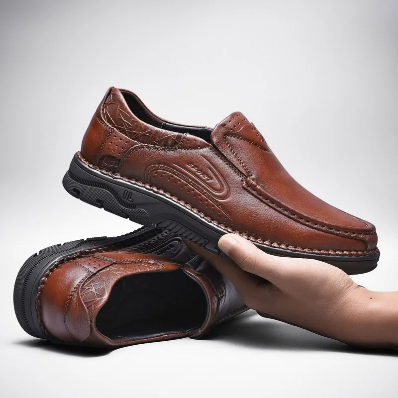 Туфли мужские классические из натуральной кожи деловые повседневная обувь на