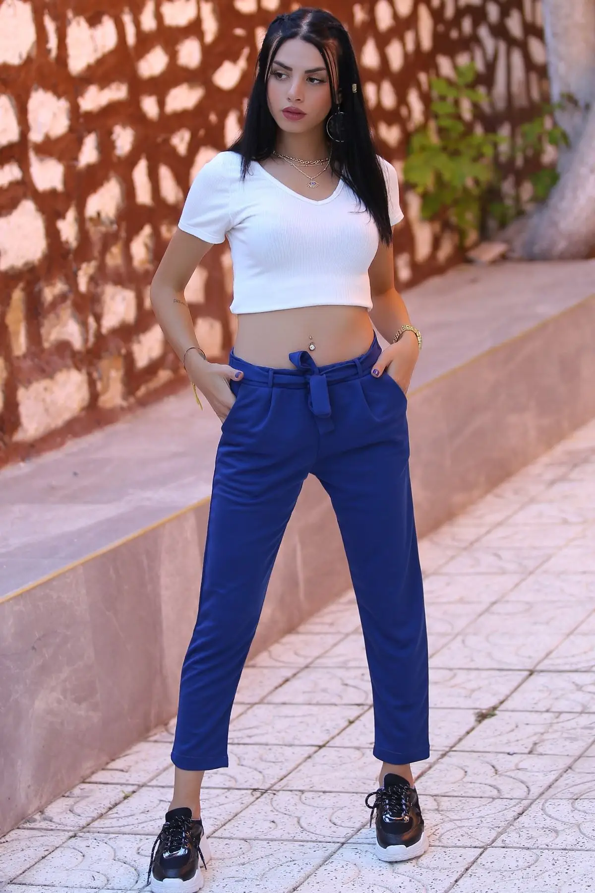 

Winter Thicken Women Pencil Pants Plus Size Wool Pants Female Autumn High Waist Loose Trousers Capris Good Fabric