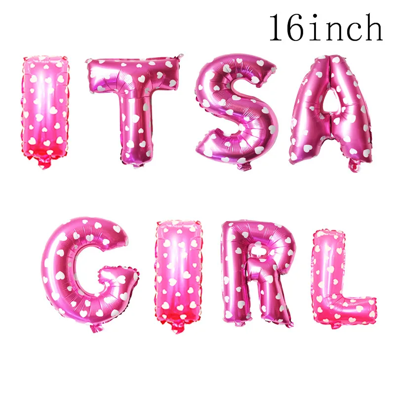 pink its a girl Chicinlife девушка день рождения тема это девушка с воздушными шарами баннер Baby Shower Девушка День рождения украшения Дети 1 день рождения Декор - Цвет: pink its a girl