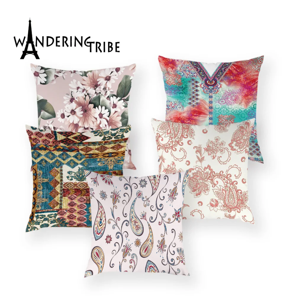 

Vintage Blossom Cushion Covers Farmhouse Floral Pillow Cover for Flower Home Decor Sofa Bed Decorative Pillow Cases Kissenbezug