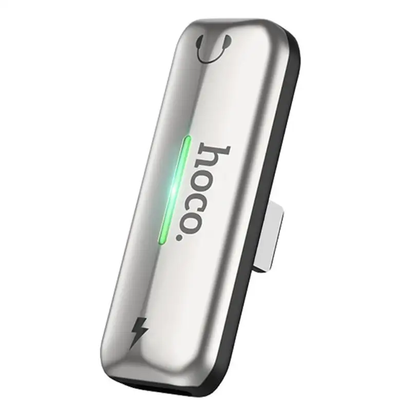 Серебристый HOCO LS27 Dual 8 Pin 2 в 1 разъем для наушников сплиттер портативный аудио конвертер - Цвет: Серебристый