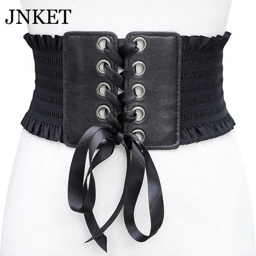 

JNKET новый женский свободный широкий пояс повязка с бантом поясной ремень эластичный пояс декоративный поясной ремень для платья