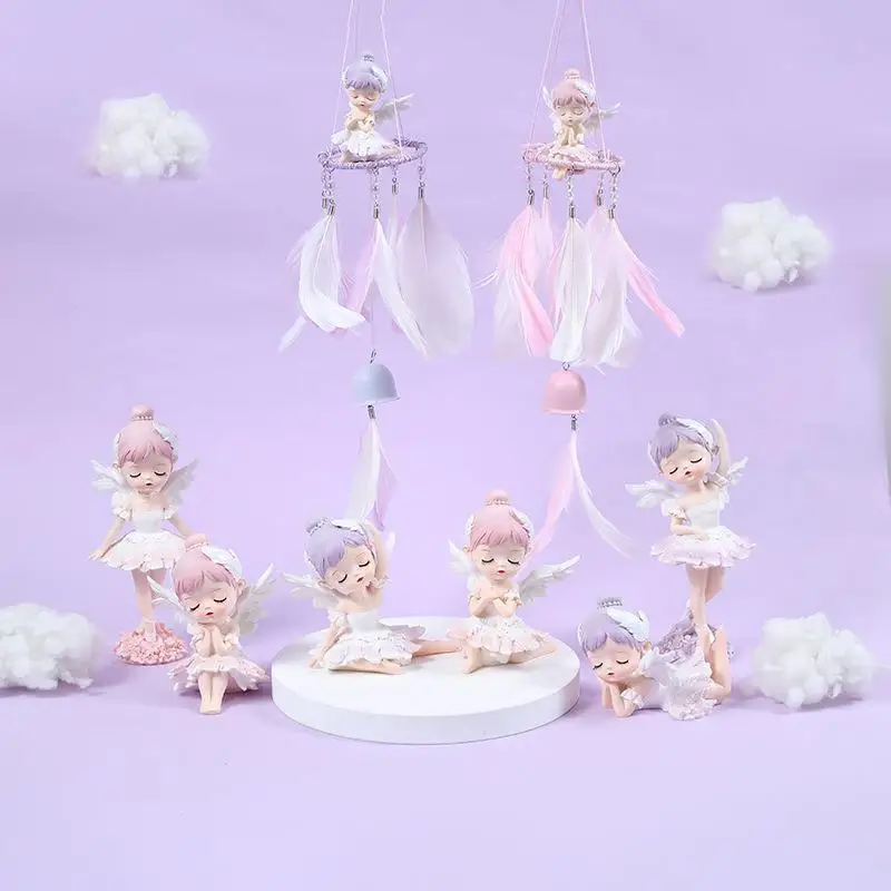 Bella Ballet Girl Lovely Little Cartoon Home Table Decor Send Friend Students Children Resin Car Ornaments |