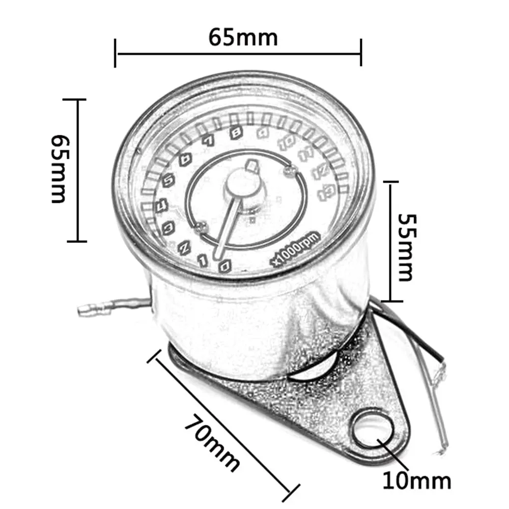 1000 RPM DC 12V Universal Motorcycle Tachometer LED Screen Meter Gauge 13K Speedometer for Honda Yamaha Suzuki | Автомобили и