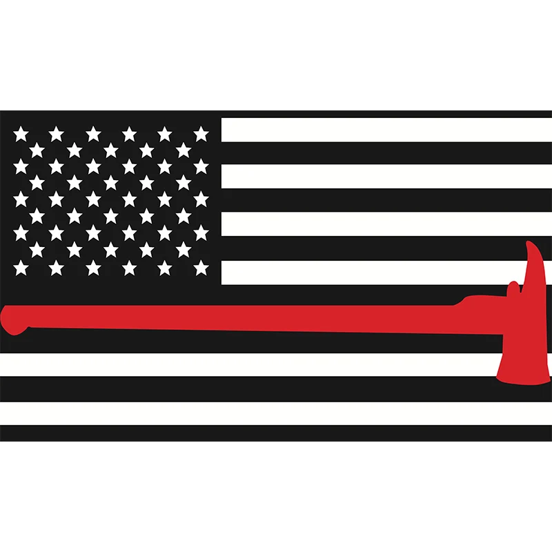 Пожарная станция красная линия топор флаг подвесной 90*150 см для украшения|Флаги