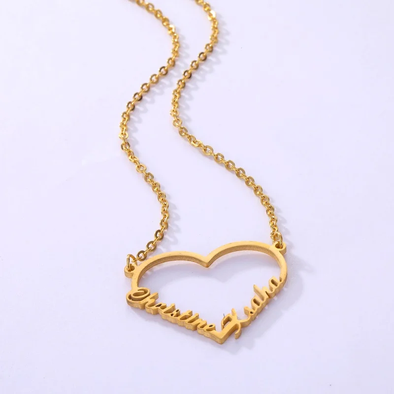 Ожерелье из нержавеющей стали с именем пансента персонализированное имя любящее