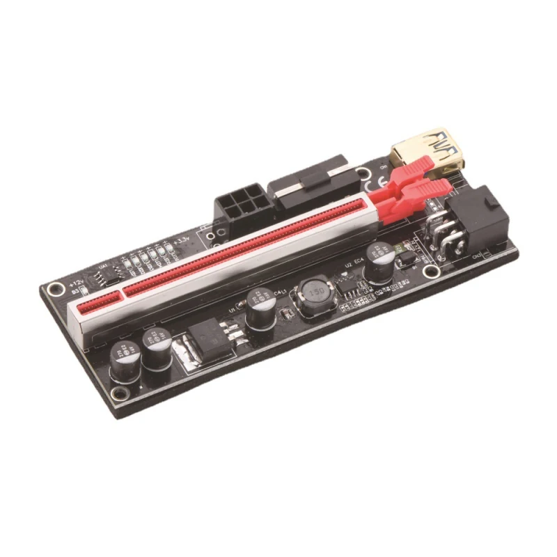 Новейший VER010S USB 3.0 PCI-E Райзер VER 010S Экспресс 1X 16x адаптер карта SATA 15Pin на 6 Pin питания |