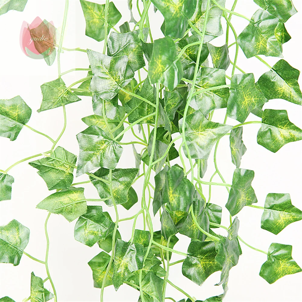 Искусственный Плющ 90 см зеленые листья лозы искусственное растение Настенное