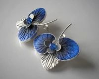 new trendy blue cz earrings for women ear dangle accessories temperament elegant wedding jewelry wholesale