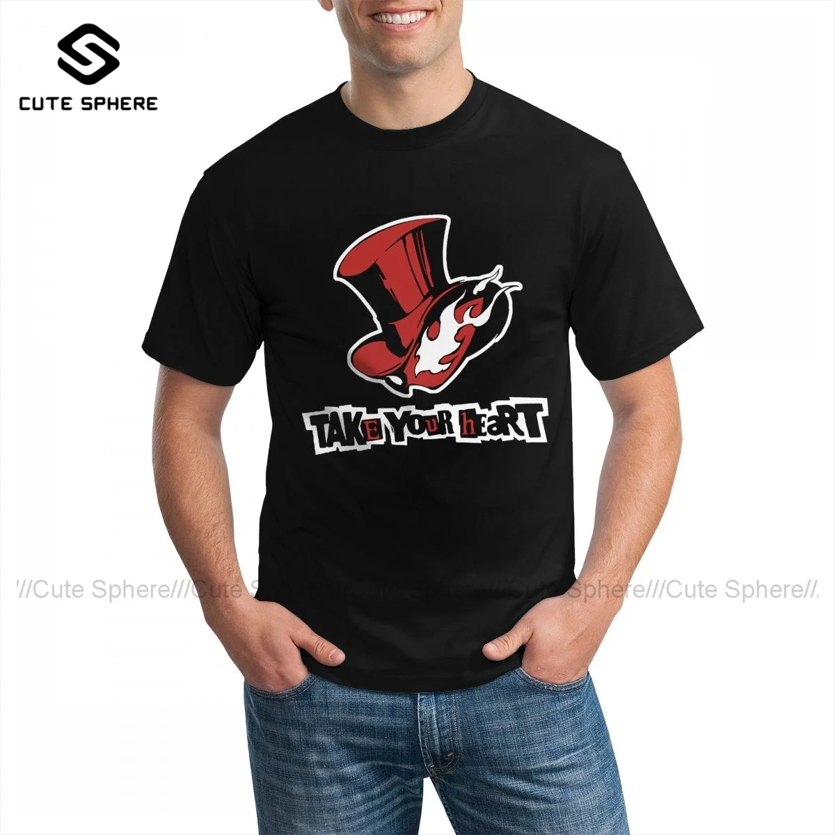 Футболка Persona 5 мужская с принтом хлопок короткий рукав развлечение на пляже 5xl |