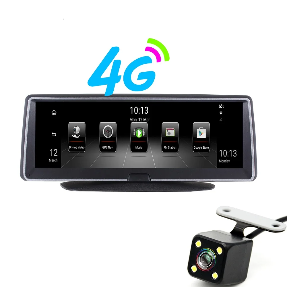 Автомобильный видеорегистратор 8 дюймов IPS экран 4G ADAS GPS навигатор Android 5 1 1080P FHD с