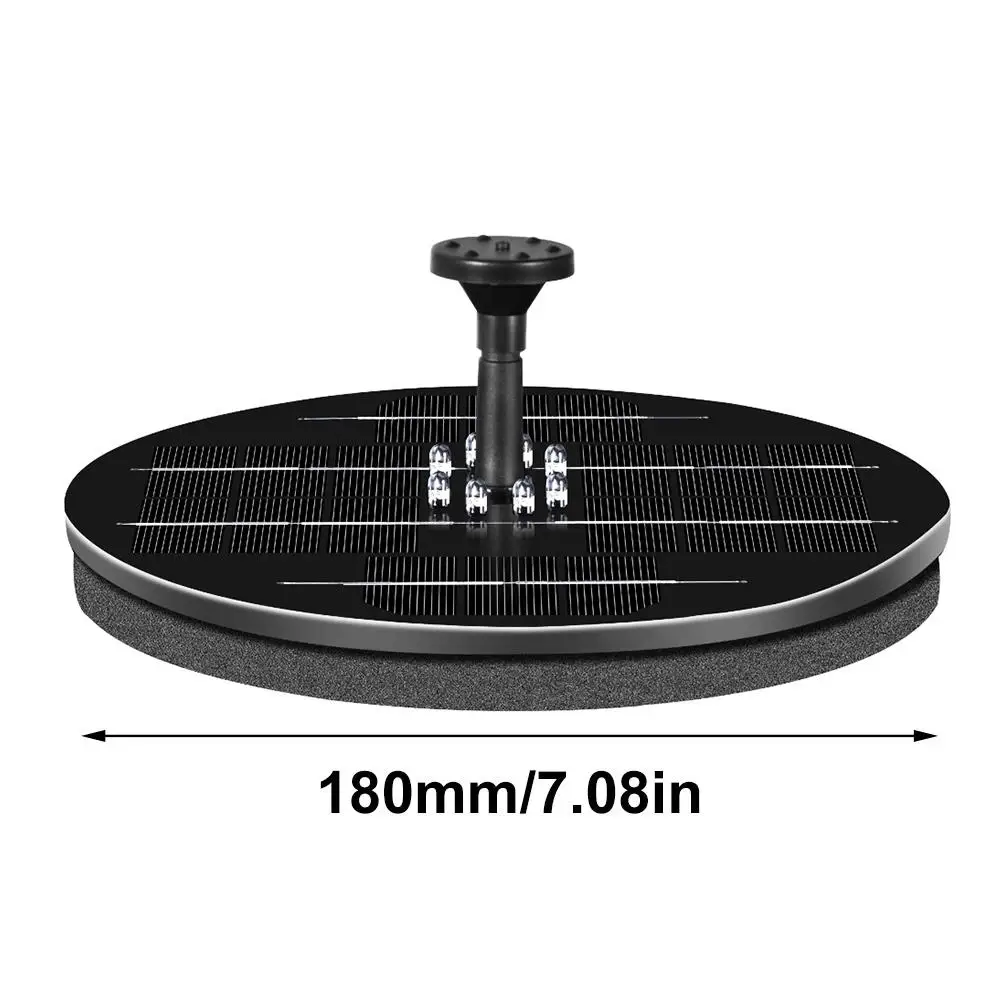 

9V2.4W Solar 8 LED Light Fountain Swimming Pool Float Fountain Smart Switch Multi-type Nozzle Yard Garden Pool Lawn Decor