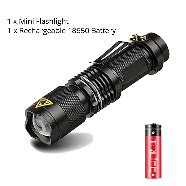 Светодиодный фонарик Penlight L2 T6 светодиодный фонарь 8000лм Zoom 5 режимов водонепроницаемый тактический фонарь использование батареи 18650 - Испускаемый цвет: Package B