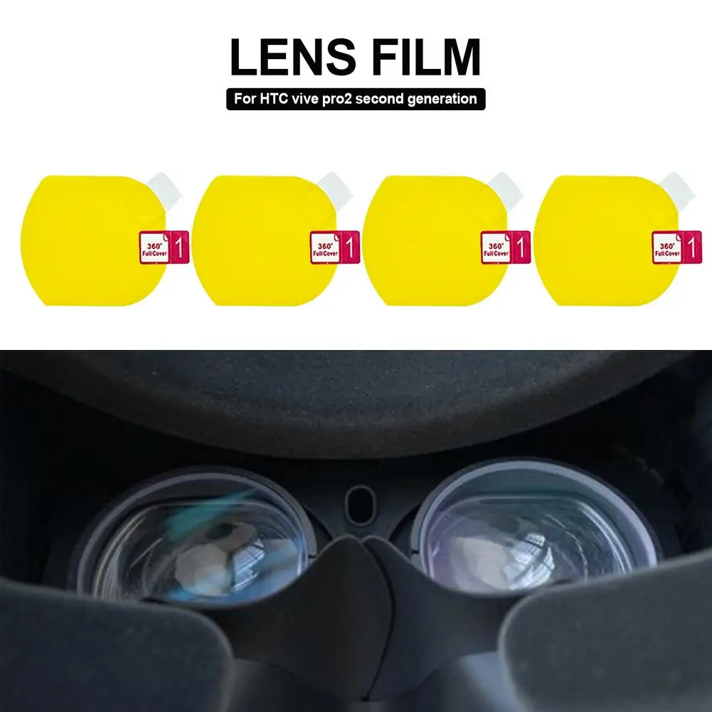 4 Pcs Lens Film For HTC Vive Pro2 VR Screen Protective Film Camera VR Headset Helmet Anti Scratch Lens Protector Cases Covers