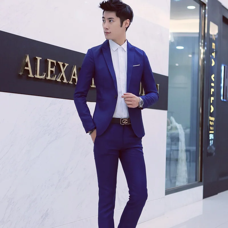 

Hot Sale Wedding Suits for Men Two Piece Wedding Mens Groom Wear Black Summer Thin Fashion Bussiness Suit White Slim Fit Pant