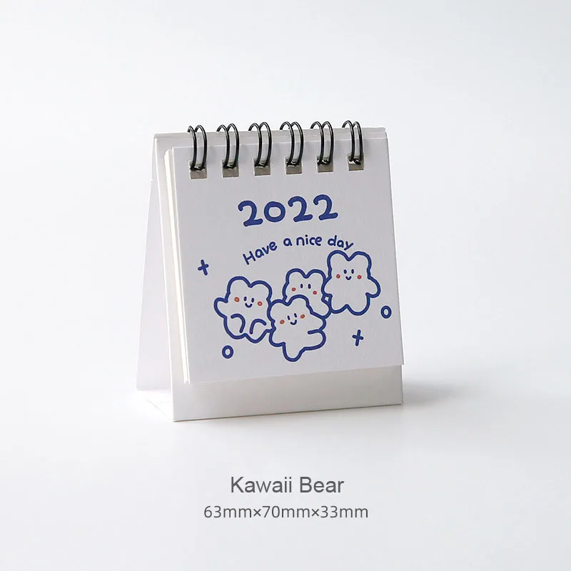 

Sharkbang Kawaii Bear Rabbit 2022 Mini Desktop Calendar 2022.1~2022.12 Portable Calendar Planner Desktop Decoration Stationery