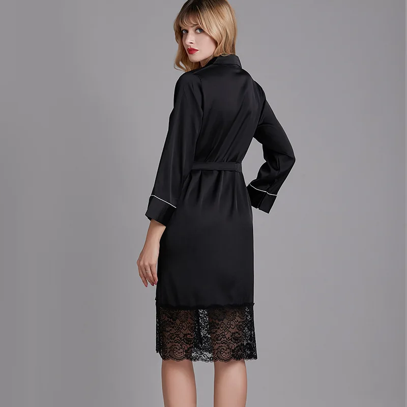 Ночная рубашка Женская весенне летняя пижама с длинным рукавом пикантная