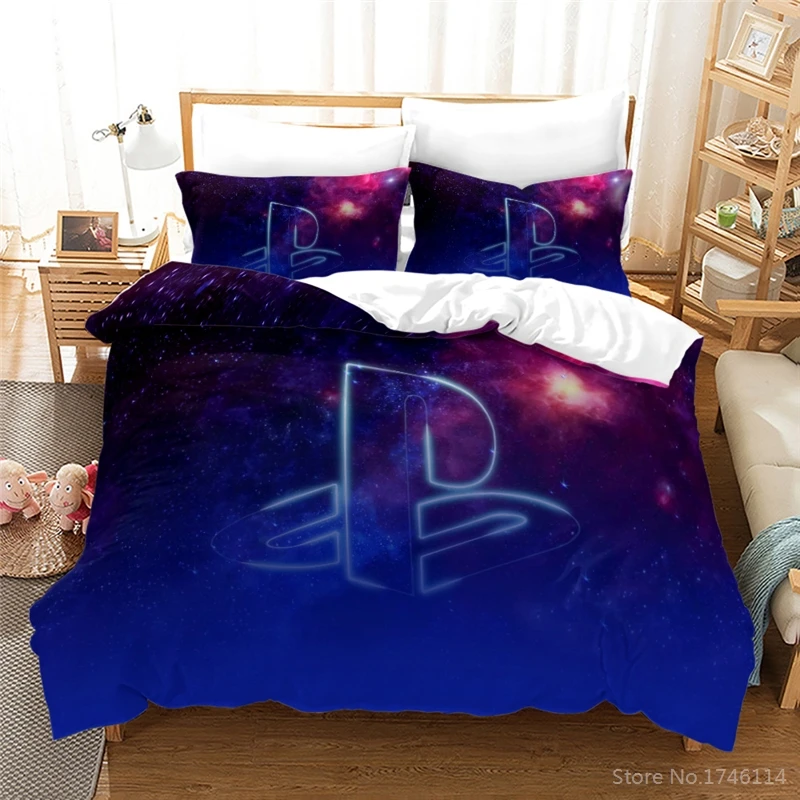 

PlayStation Geometry 3D Printed Bedding Set 2/3pcs Soft Quilt Cover / Duvet Cover Set Twin Full Queen King Size Home Textile