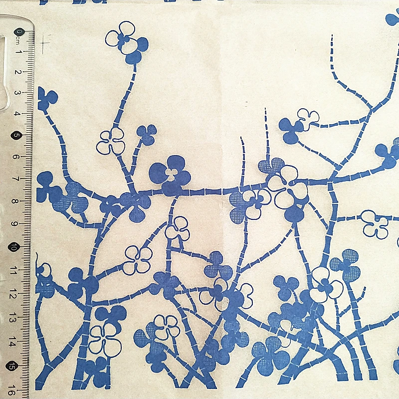 5 шт./компл. керамика underglazed цветной рисунок бумажный цветок белого и голубого цвета в наклейки благоприятный plum наклейка с птицами копировальная бумага