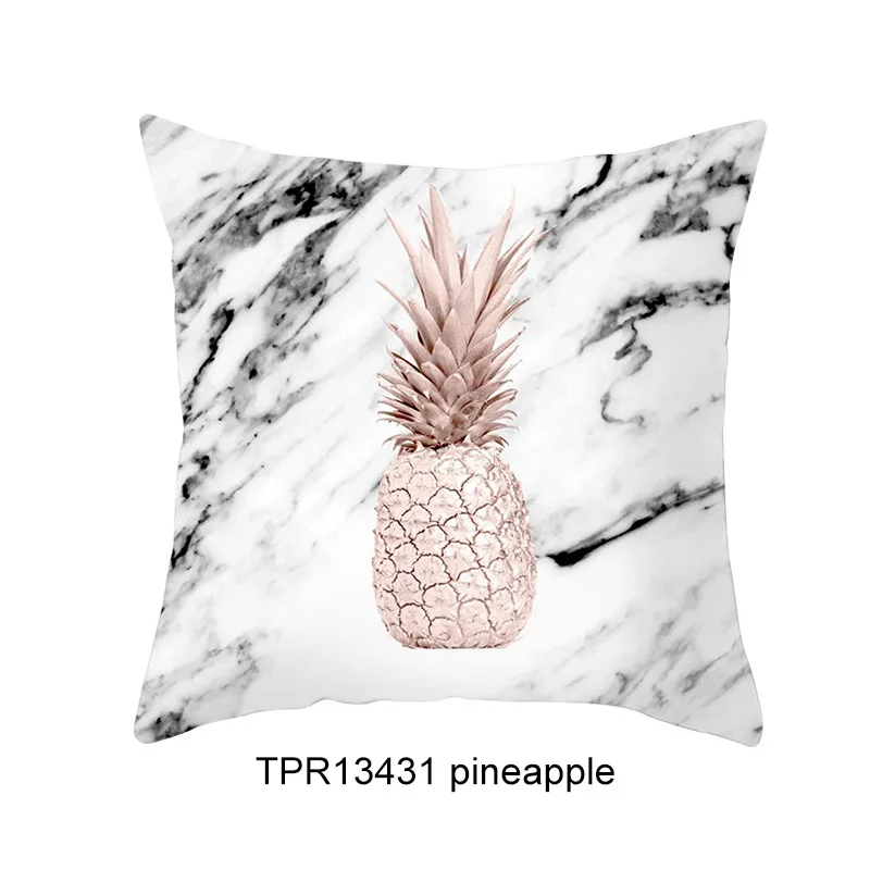 TPR13431 pineapple Простой геометрический стиль декоративные наволочки кожа домашний текстильная подушка чехол кровать бросок Декоративные 45x45 см - Цвет: TPR13431 pineapple