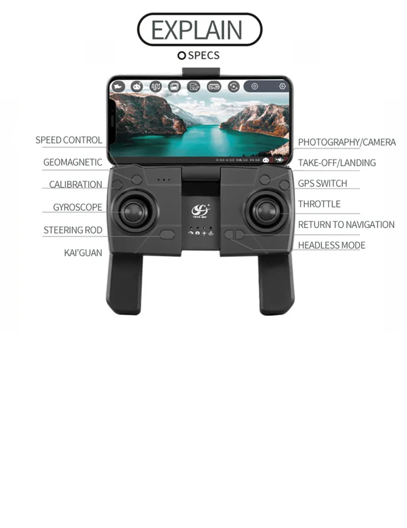 Радиоуправляемые вертолеты складной Квадрокоптер 4k HD камера gps 5G WiFi FPV 1080P без сигнала возврата полета 20 минут Дрон с камерой игрушка