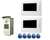 7inch rifd card video door phone intercom doorbell with door access control system night vision security cctv camera