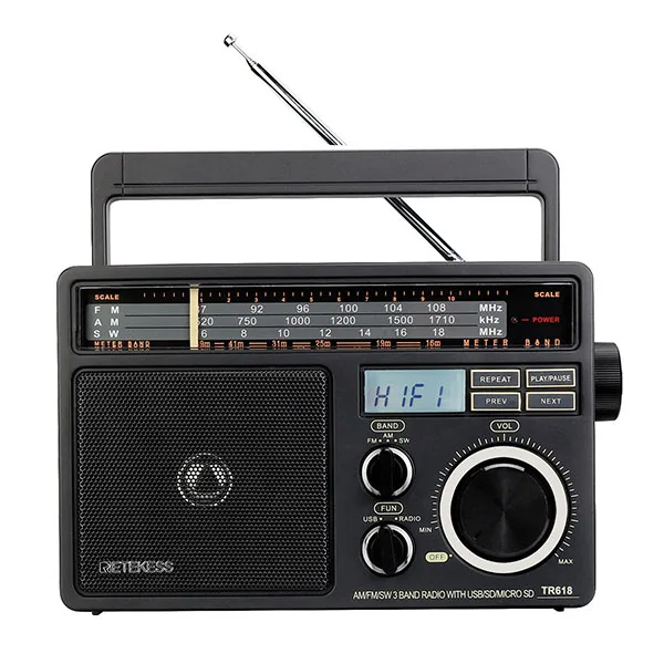 

2022new Retekess TR618 AM FM SW Portable Analog Radio with Digital MP3 Player Loud Volume Big Speaker Ideal for Home and Elder