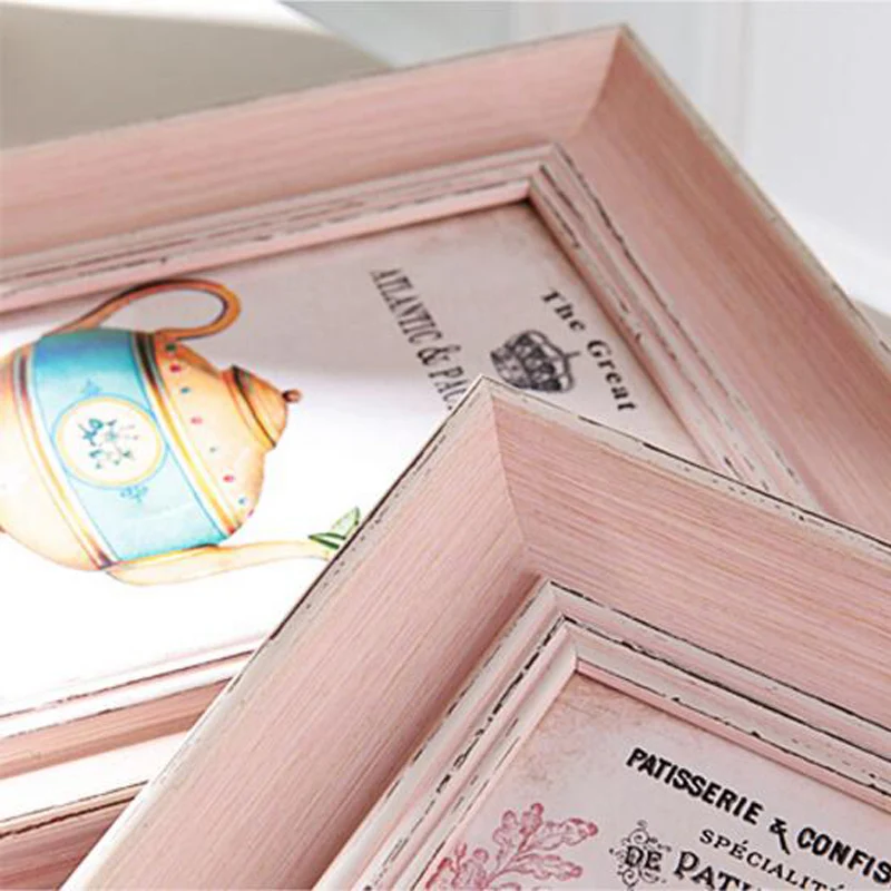 Новая розовая фоторамка для фотографий на свадьбу винтажная настенная