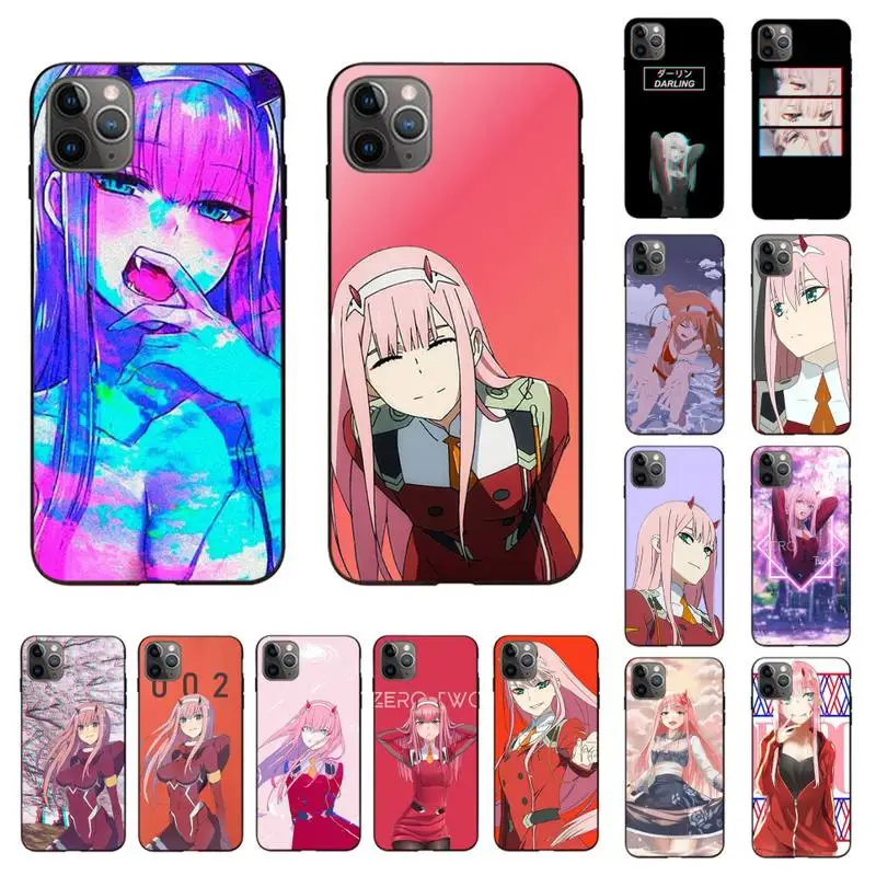 

MaiYaCa Zero Two Darling in the FranXX Anime Phone Case for iPhone 11 12 13 mini pro XS MAX 8 7 6 6S Plus X 5S SE 2020 XR cover