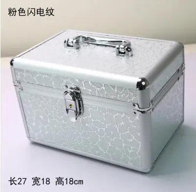 27 18 18cm Модный чехол для костюма, алюминиевая косметичка, чехол для косметики, высокое качество, большая емкость, косметичка, органайзер, чехол для хранения, чехол s - Цвет: 27 18 18cm