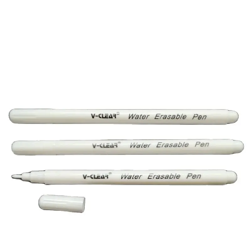 

White Color Water Soluble Markers For Dark Fabric Marker Pen Cross Stitch Water Erasable Pen and Sewing Quilting Sewing Tools