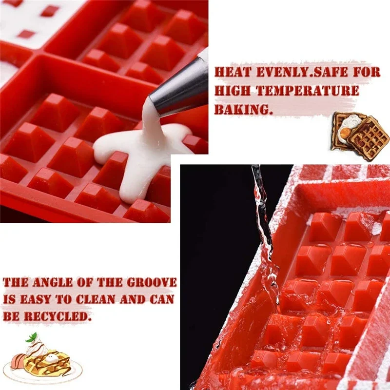Силиконовая для вафель пресс форма с антипригарным покрытием выпечки тортов