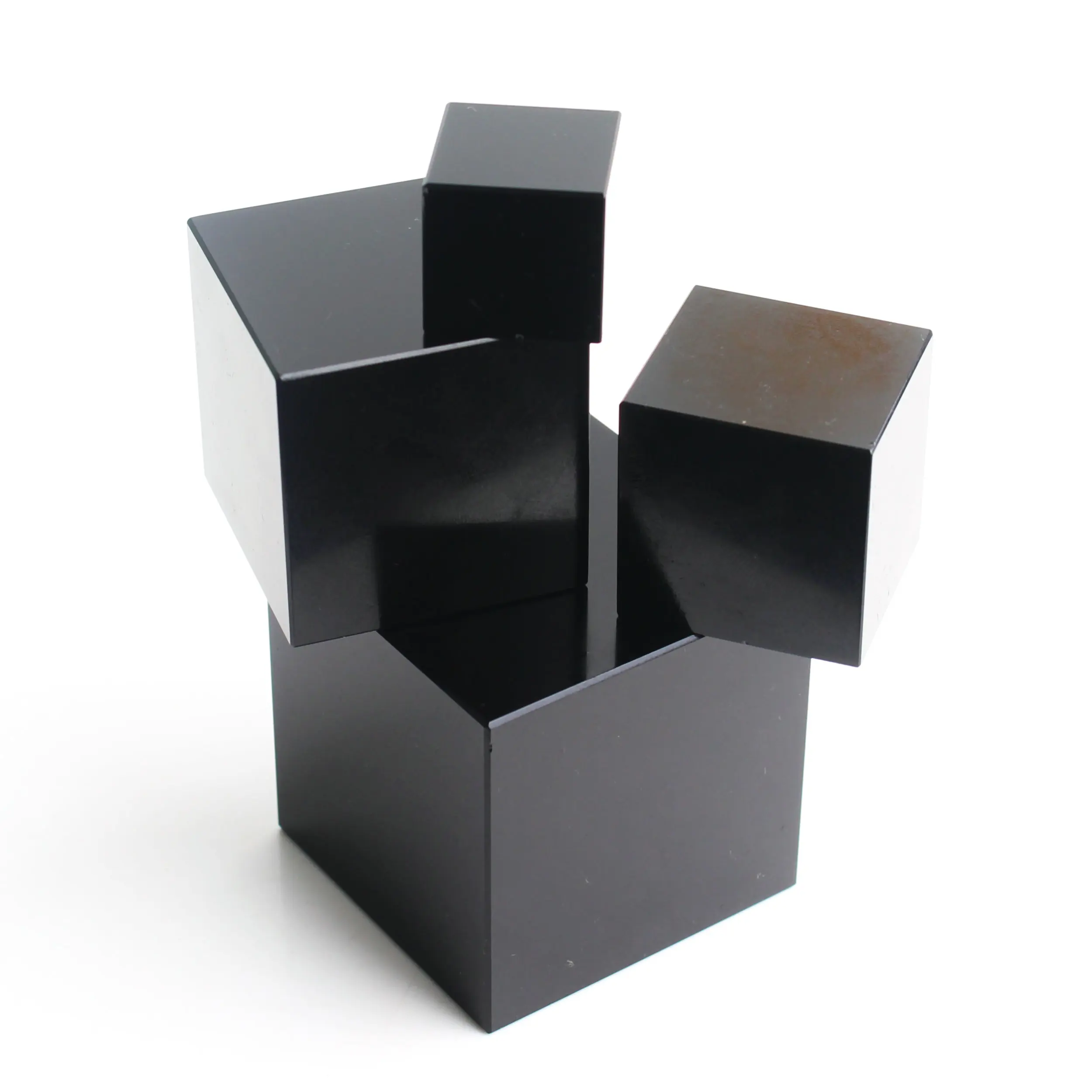 1 шт. натуральный черный обсидиан Кристалл квадратной формы кулон милый