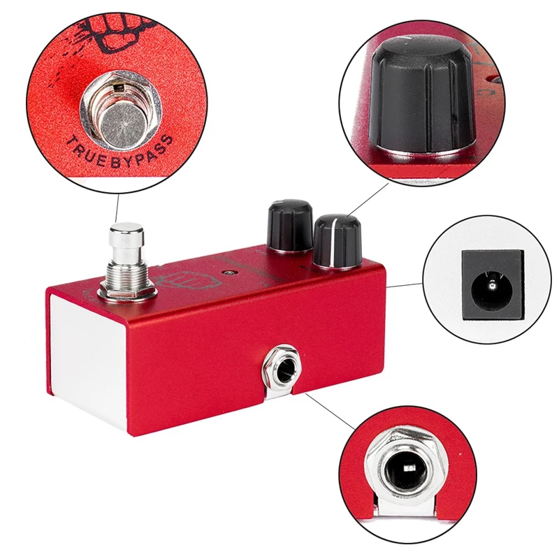

Classic Chorus Guitar Effects Pedal Gain/Level/Tone Knob High Low Frequency Effect Pedals with True Bypass Switch